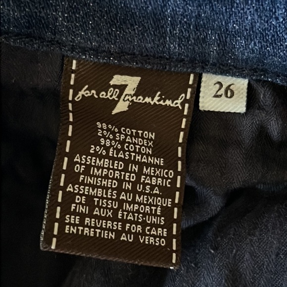 7 for all Mankind Josefina Skinny Boyfriend Jeans Size 26 - Picture 7 of 7